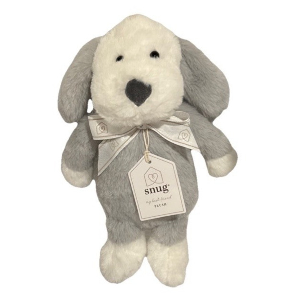 NWT Baby Snug Puppy Dog Lovey‎ Gray/White 12" Plush Toddler Soft Stuffed Animal - Picture 8 of 8